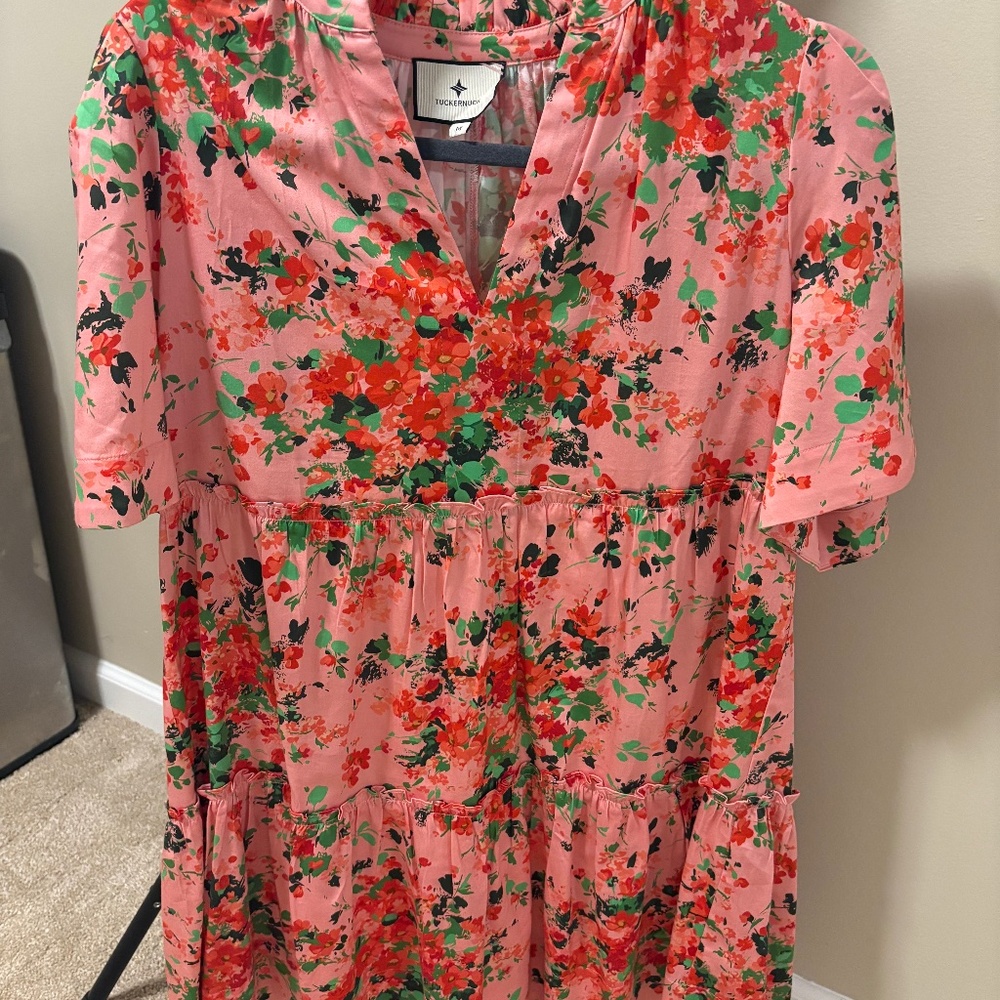 Pink floral dress